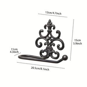 TEMU 빈티지 주철 화장지 홀더 벽 장식, 티슈와 수건 걸기 가능, 컨트리 스타일 욕실 액세서리