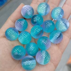 TEMU 20개 12mm 인기 레진 캣아이 스타리 스카이 인어 아이스 스피릿 컬러믹스 라운드 비즈 DIY 팔찌 만들기용
