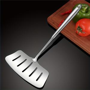 TEMU 넓은 입구와 논스틱 홈이 있는 스테인리스 주방용 생선 프라이어, 긴 손잡이가 있어 생선, 스테이크, 팬케이크, 계란프라이에 적합. 내구성 있고 청소하기 쉬운 주방 도구