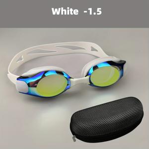 TEMU 고품질 EVA 메탈 지퍼 케이스가 있는 성인용 수영 고글