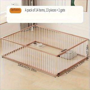 TEMU 27.56인치 반려견 울타리, 중형견 및 대형견용 장벽, 두껍고 튼튼한 외부 이중 잠금 장치 디자인