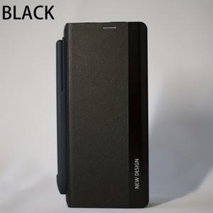 TEMU 갤럭시 Z Fold2/Fold3/Fold4/Fold5 비즈니스 폰 케이스, 인조가죽 모바일 보호 커버, 펜 포함, 펜 트레이 스탠드, 자동 흡착