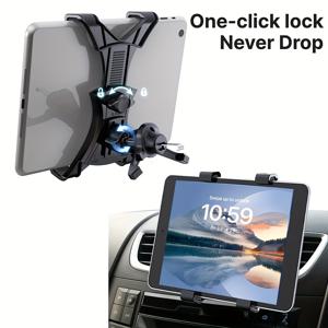 TEMU 자동차 에어벤트 탭렛 홀더 - 6~13인치 태블릿 및 휴대폰 호환, 안전 잠금장치, 핸즈프리 내비게이션 & 엔터테인먼트용 차량 에어벤트 폰 거치대