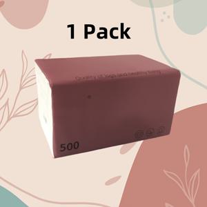 TEMU 500매 초부드러운 페이스 페이퍼 - 민감성 피부용 두꺼운 5겹 (개별 시트) 염료 무첨가 및 보풀 없는 페이셜 티슈, 민감성 피부 케어, 사무실, 여행용 팩