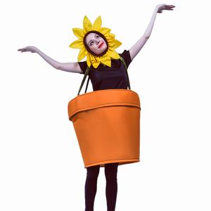 TEMU 성인용 코스튬 - 할로윈, 크리스마스 파티 및 테마 이벤트를 위한 꽃 머리 장식이 있는 귀여운 애니메이션 테마 의상 | 가발에 적합한 공연복 - 세계의 날