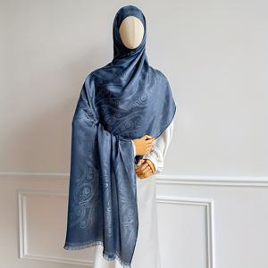 TEMU 여성용 빈티지 자카드 스카프 (가을/겨울용). 머리띠, 숄, 비치 타월로도 사용 가능합니다. 풍부한 빈티지 스타일이 특징이며, 자연스럽고 우아한 광택과 뛰어난 드레이프가 있는 원단을 사용했습니다.