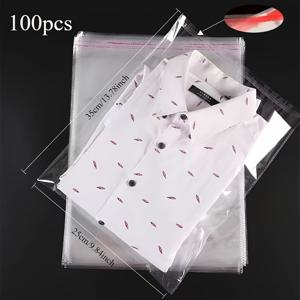 TEMU 100개 대형 투명 재봉투 OPP 봉투 - 신발, 옷, 모자, 일상용품 보관에 완벽 - 캠핑 및 여행용 - 내구성 플라스틱 선물 포장 발렌타인데이, 결혼식 선물