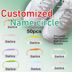 TEMU 맞춤형 이름표, 신발 액세서리, PVC 라벨, 연필 케이스, 옷, 우산, 튼튼한 물병 이름 라벨, 넥 스트랩, 걸이 링 - 학용품, 신발 끈을 위한 멀티 팩 식별