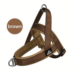 TEMU QQLE 헤비듀티 탈출 방지 조절 가능 강아지 하네스 - 삼각형 조끼 디자인, 패딩 컴포트, 균일한 압력 분배, 소형부터 대형 견종까지 (강아지부터 성견까지) 쉽게 착용/탈착 가능한 버클 - 훈련, 산책, 줄다리기 하네스