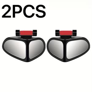 TEMU 자동차용 360° 회전 타원형 사각지대 미러 2개, 초고선명 렌즈, 광각 전후방 시야, 조절식 장착 브라켓, 트럭, SUV, 세단 호환, 백미러 액세서리