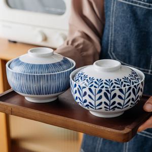 TEMU 1개 일본식 세라믹 뚜껑 그릇 - 일본식 (시로에리미) 소형 수프 냄비 & 뚜껑, 고온 소성 언더글레이즈 식기, 수프, 스튜, 샐러드용 - 일본식 식사용 식기