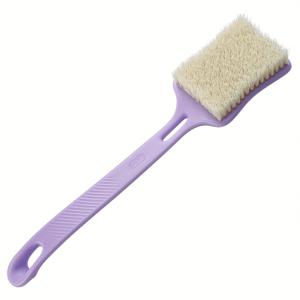 TEMU 긴 손잡이 등 스크럽 샤워 브러시 - 단단하고 부드러운 브리슬이 있는 각질 제거용 샤워 브러시, 여성/남성/노인을 위한 미끄럼 방지 그립, 보관용 걸이 구멍, 접근하기 어려운 부위를 위한 바디 스크럽 브러시