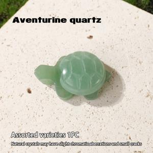 TEMU 미니 거북이 공예품 1개, 천연 수정 거북이, 수정 거북이 조각상, 동물 테마 암석 수정 가정 장식, 부활절, 라마단, 어머니의 날을 위한 독특한 수정 선물
