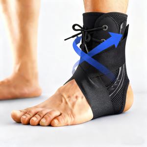 TEMU 남녀공용 발목 보호대 최대 금속 지지대, 일상용 압박 발목 지지대, 스포츠 러닝 배구용 레이스업 발목 보호대, 좌우발 모두 사용 가능