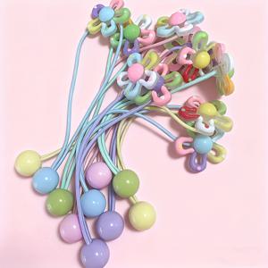 TEMU 10개입 '스위트 플라워 헤어 타이 - 멀티컬러 탄성 헤어 밴드 & 플라워 클립, 귀여운 포니테일 홀더, 땋은 머리, 번 & 트위스트용, 내구성 헤어 액세서리 (생일/크리스마스/새해 선물) - 대량 팩 (색상 변형)