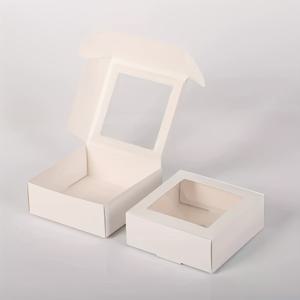 TEMU 35개 브라운/블랙/화이트 크래프트 종이 선물 상자 (창문 포함) - 다양한 사이즈의 정사각형 카드보드 상자, 핸드메이드 비누, 주얼리 디스플레이, 소매용 - 내구성 강한 선물 상자