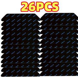 TEMU 26개 검정 카펫 그립 패드 세트 - 튼튼한 미끄럼 방지 홀더, 세척 및 재사용 가능한 플라스틱 앵커, 나무 바닥, 타일 및 비닐 바닥에 적합 - 작업장, 차량 및 RV용 카펫 접착제 (잔여물 없음)