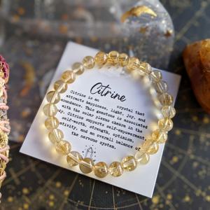 TEMU 태양神经총점 차크라 팔찌 - 6mm 천연 시트린 비즈로 수공예 제작. 행복, 빛, 기쁨, 자기 역량 강화를 끌어들입니다. 빈티지 액세서리. 아름다운 선물. 사랑하는 사람과 가족을 위한 생일, 기념일, 휴일 선물.