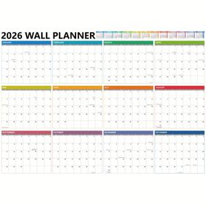 TEMU Sailingvan 2026 벽걸이 달력 - A1 초대형 (84x60cm) 연간 레이아웃 월간 플래너, 가정, 사무실, 학교용 대형 달력 그리드 - 가족 및 개인 정리용, 2026년 1월부터 12월까지 날짜 표시 페이지