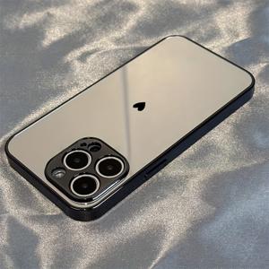 TEMU 휴대폰 케이스 - 스타일리시한 블랙 하트 모양 쉘 미러 케이스, 고급 보호 디자인, iPhone 17Air/16Promax/15Plus/14/13Mini/12/11/16E 호환. 크리스마스, 새해, 부활절 또는 할로윈 선물로 친구와 가족에게 완벽합니다.