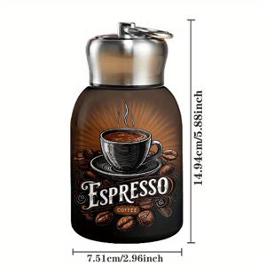 TEMU 1개 10oz 스테인리스 스틸 텀블러 | 테마 디자인 커피 컵, 커피 애호가, 아침 정리, 사무실, 피크닉, 여행에 적합, 누수 방지, 316 스테인리스 스틸