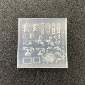 TEMU 3D 휴대폰 모노레일 네일 아트 실리콘 몰드, 공예 추가에 적합