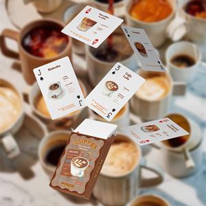 TEMU 54개 커피 제조 트럼프 카드 + 2개 설명 카드 + 투명 보관 상자 - 커피 애호가, 선물, 크리스마스 & 새해 선물용 글로벌 트렌디 커피 가이드, 특별한 커피 가이드 카드