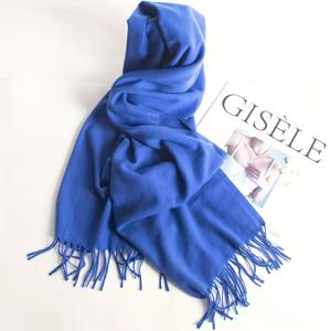 TEMU 사파이어 블루 숄 넥 스카프 올 시즌 신상 2026 핫 스타일 분위기 긴 케이프 넥 랩