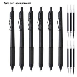 TEMU 12개입 퀵드라이 블랙 클릭펜, 학생 및 사무용, 0.5mm 극세필, 블랙 잉크, 노트 필기와 글쓰기에 이상적, 완벽한 사무실 및 학교 용품, 생일 선물, 크리스마스, 할로윈, 새해, 친구 선물에 최고! 부활절 선물