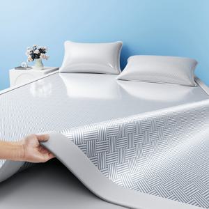 TEMU 냉감 침대패드+아이스 베개커버 시원한 여름 쿨매트 침대 패드 아이스 감촉 아이스 감촉 Q-MAX 0.439 초고속 냉감