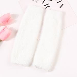 TEMU 여성용 소프트 플러시 반장갑, 다용도, 보온, 안감 처리, 가을 겨울 팔토시, 귀여운 일본 스타일 긴소매 핑거리스 장갑