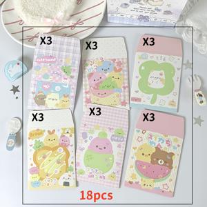 TEMU 만화 리틀 카카 카드 슬리브 18개, 봉투형 파우치, 카드 포장재, 카드 보호 커버, 고급스러운 크라프트지 소형 봉투