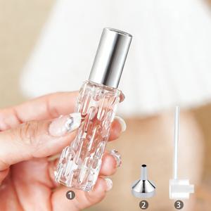 TEMU 여행용 향수 스프레이 빈병 3개 세트, 유리병과 플라스틱 펌프 스프레이어, 가볍고 컴팩트함, 일상 통근 및 출장용, 미끄럼 방지 디자인, 미세 미스트 스프레이, 편안한 그립감, 리필용 액체병, 10ml 용량