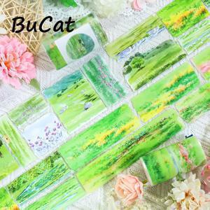 TEMU 2M/롤 녹색 잔디 PET 테이프, 나무 장식용, 스크랩북, 다이어리, 카드 만들기 및 문구류에 적합: 루프 100Cm