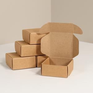 TEMU 20/50개 | 5.5x5.5x2.5cm 카드보드 미니 박스, 화이트/브라운 옵션, 사각 분할 박스, 소규모 비즈니스 제품 포장에 이상적, 재활용 가능, 핸드메이드 비누/캔들/아로마테라피/소매 포장용
