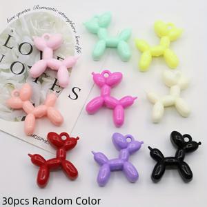 TEMU DIY 풍선 강아지 펜던트 30개 - 리본 보우가 달린 아크릴 참, 재미있는 디자인, 주얼리 제작, 휴대폰 케이스, 목걸이 & 귀걸이용 - DIY 애호가를 위한 공예 액세서리, 주얼리 제작용 강아지 참, 장식, 기발한 참, 매끄러운 질감, 장식용 액세서리, 창의적인 취미가용. 친구와 가족을 위한 이상적인 작은 선물. 소매 및 도매