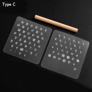 TEMU 투명 가죽 인쇄 도구 수제 DIY 식물성 태닝 가죽 글자 및 숫자 스탬핑 도구