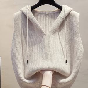 TEMU 우아한 후드 조끼 | 여성용 민소매 조끼, 봄/여름/가을, 단색, 브레이드 디테일, 고품질, 부드럽고 편안함, 다용도 레이어링 탑