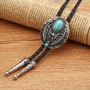 TEMU 대칭 깃털 패턴과 꽃무늬 테두리 넥타이가 있는 남성용 폴로 복장