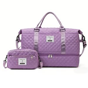 TEMU 여행 더플백 세트 | 여성용 주말 여행 가방, 숄더백, 신발 수납 공간이 있는 기내 반입 가능 오버나이트 가방, 젖은 물 수납 공간이 있는 요가 짐 가방, 산모 및 출산을 위한 병원 가방, 비즈니스용 스포츠 가방 세트 |, 다양한 색상, 세탁기 사용 가능