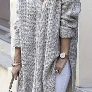 TEMU 플러스 사이즈 여성용 캐주얼 V넥 긴팔 풀오버 스웨터