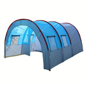 TEMU 야외용 원베드룸 원리빙룸 캠핑 텐트, 설치 쉬운 터널 텐트 5-6인용, 캠핑, 가족 모임, 이동식 쉼터, 야외 텐트, 터널 텐트