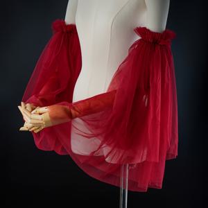 TEMU 보호 시크 여성용 시스루 메쉬 소매 - 결혼식, 파티 및 연회용 우아한 원숄더 디자인