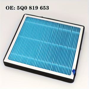 TEMU 1개) A3, Q3, ARTEON, CADDY, GOLF, CRAFTER, JETTA, PASSAT, T-ROC, TIGUAN, LEON, OCTAVIA용 활성탄 HEPA 향기 캐빈 에어 필터 - 5Q0819653/5QD819653/5Q0819669 호환