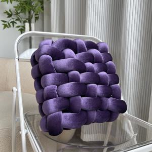 TEMU 골든 벨벳 라이트 럭셔리 매듭형 사각 쿠션, 거실 소파 등받이용 부드러운 좌석 쿠션, 베이 창가 쿠션