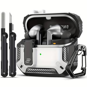 TEMU 갤럭시 버즈 3 케이스 및 버즈 3 프로용 카본 파이버 클리닝 키트 포함 전체 충격 방지 보호 커버