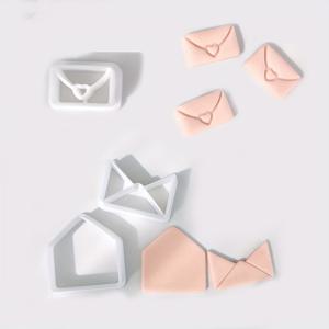 TEMU 3개 우아한 사랑 테마 폴리머 클레이 커터 세트 - 봉투 모양의 주얼리 제작 키트 2개 포함, 웨딩 장면 및 사랑 장면에 적합한 창의적인 클레이 커팅 몰드 - 폴리머 클레이 귀걸이 클레이 커터 및 수공구 제작에 적합