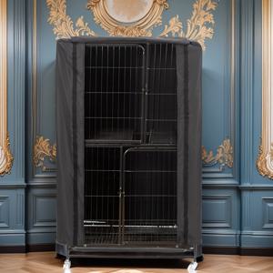 TEMU 새장용 튼튼한 검은색 그늘막 커버, 애완동물에게 좋은 수면 시간을 위한 야간 사용에 적합