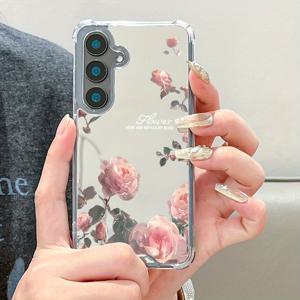 TEMU 이 핸드폰 케이스는 삼성 갤럭시 S25 울트라용으로 설계된 스타일리시하고 고급진 핑크 로즈 패턴 미러 핸드폰 케이스입니다. 충격 방지 기능을 제공하며 S25, S24, S23, S22, S21 플러스, 울트라 FE 및 A 시리즈와 호환됩니다. 가족, 파트너, 친구에게 선물로 좋은 선택입니다. 축제 기간 동안