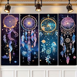 TEMU 2D 플랫, 2D 플랫, 창의적인 벽 배너 4개 세트, 발렌타인데이, 생일 및 파티 벽 장식을 위한 예술적인 드림 배너, 침실, 거실, 서재, 복도, 상담실, 교실, 사무실, 욕실에 적합